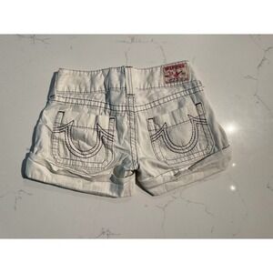 True Religion Womens White Shorts Size 27